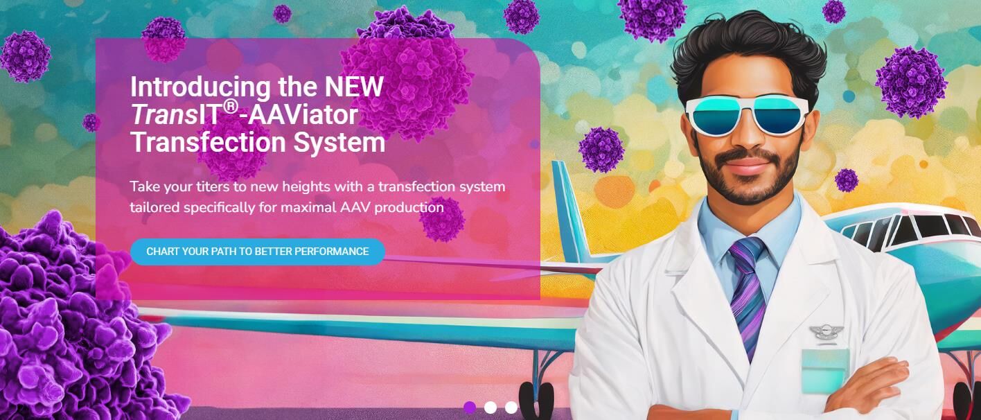 Mirus Bio新上市轉(zhuǎn)染試劑TransIT?-AAViator，基于逆向工程，最大化的提升AAV滴度和實(shí)心率！